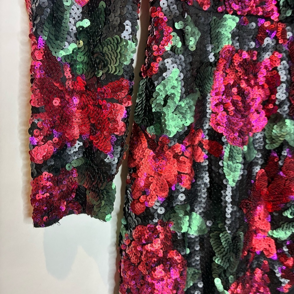 Saylor | Lou Floral Sequin Mini Dress Size Medium - Picture 6 of 9